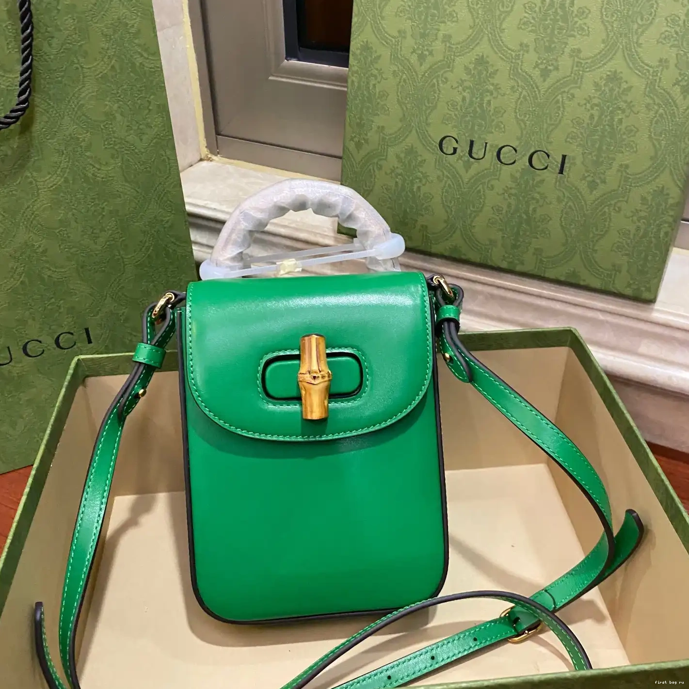 First bag ru mini handbag Bamboo Gucci 0526